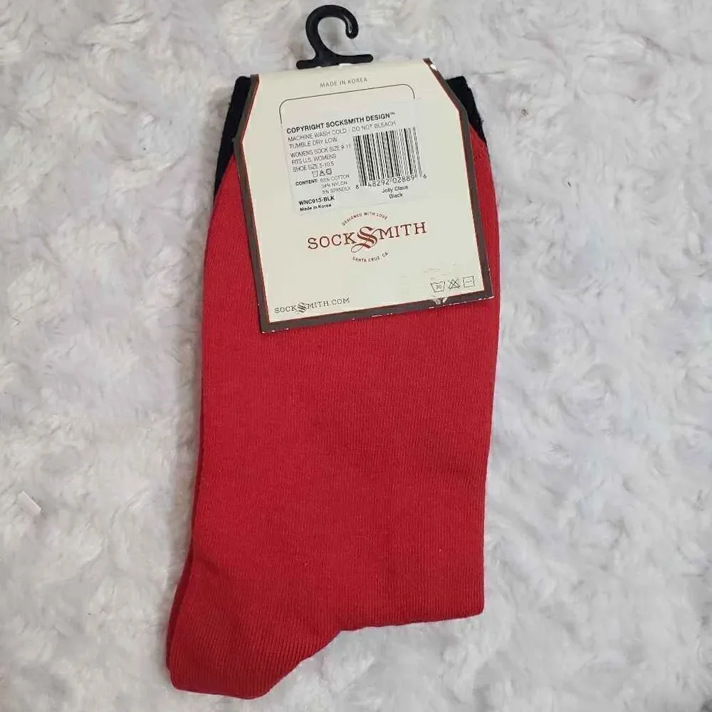 NWT Santa holiday socks womens shoe 5-10.5